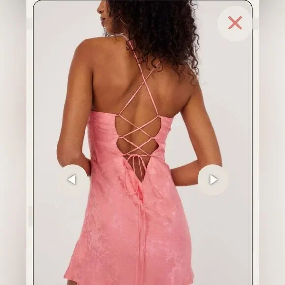 For Love & Lemons Pink Mini Slip Dress - Picture 3 of 4